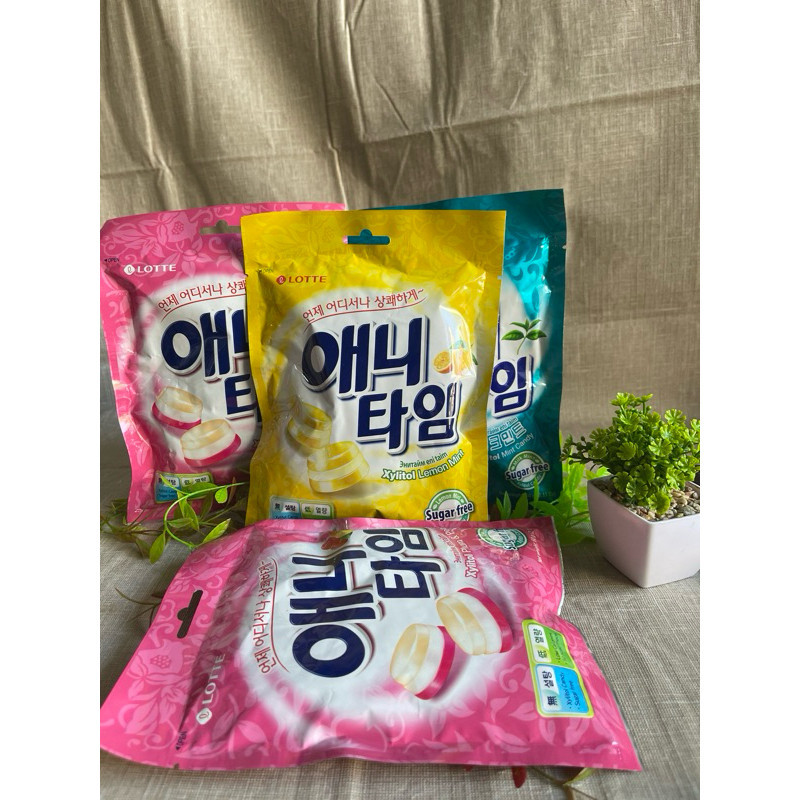 [Combo 10 bich]Kẹo Lotte Anytime không đường vị bạc hà/chanh/đào 60g ST Store KL STORE