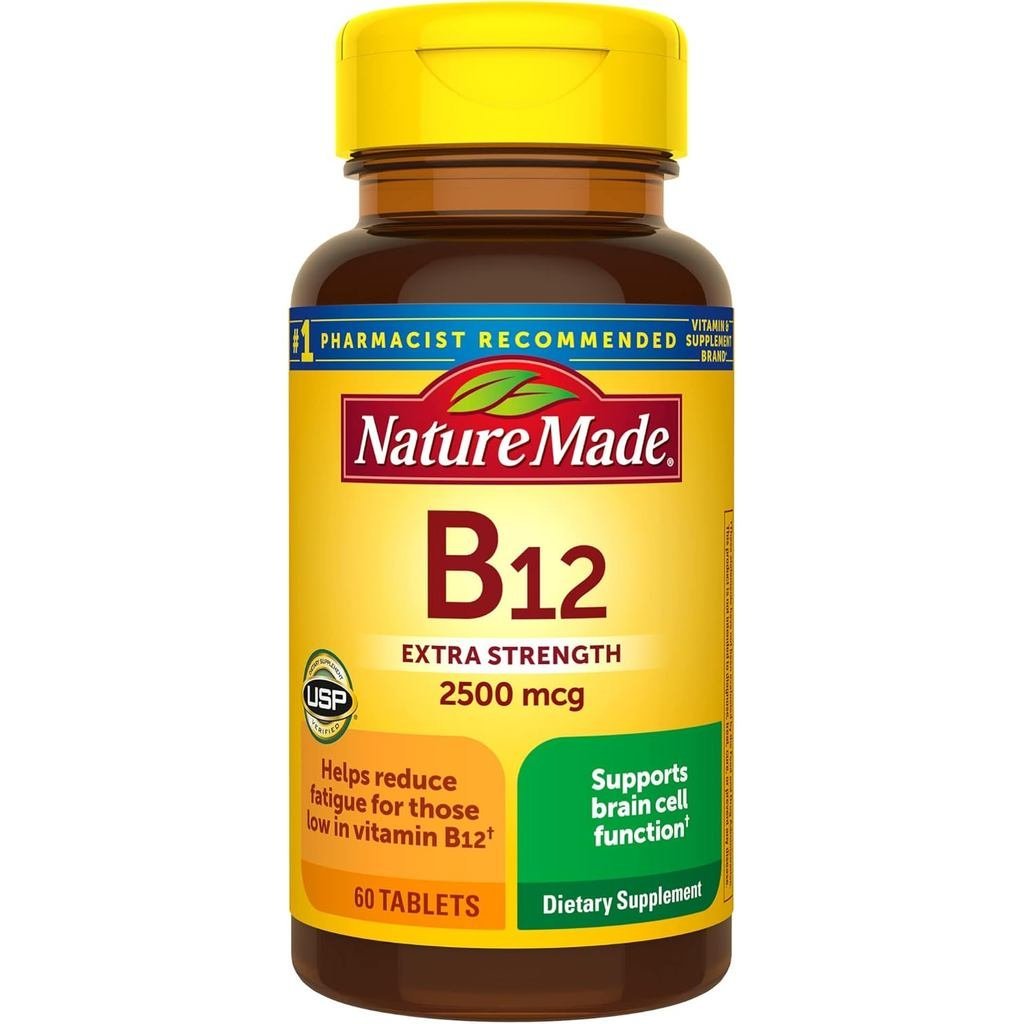 Nature Made Extra Strength Vitamin B12 2500 mcg, Vitamin B12, Bổ sung chế độ ăn uống cho cổng trao đ