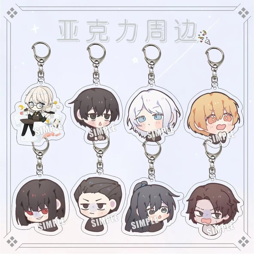 Móc khóa Limbus Company mica Acrylic anime game Hong Lu Don Quixote Faust Ishmael chibi trang trí cặ