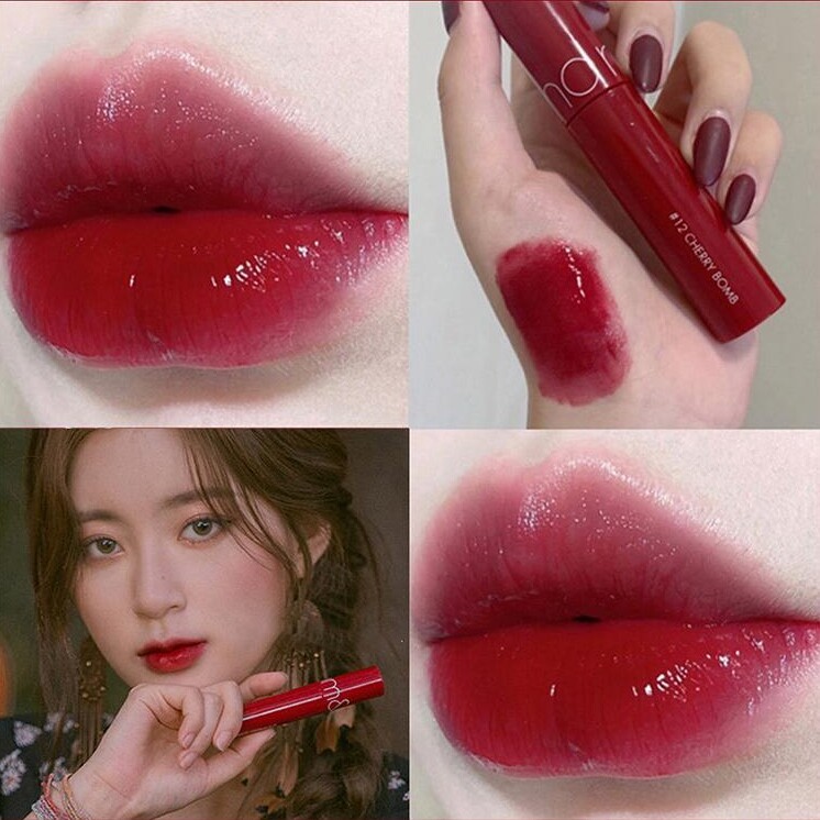son romand chính hãng son romand gloss Hàn Quốc Hàn Quốc Romand Juice Lip Glaze 12 Gương Nước Bóng S