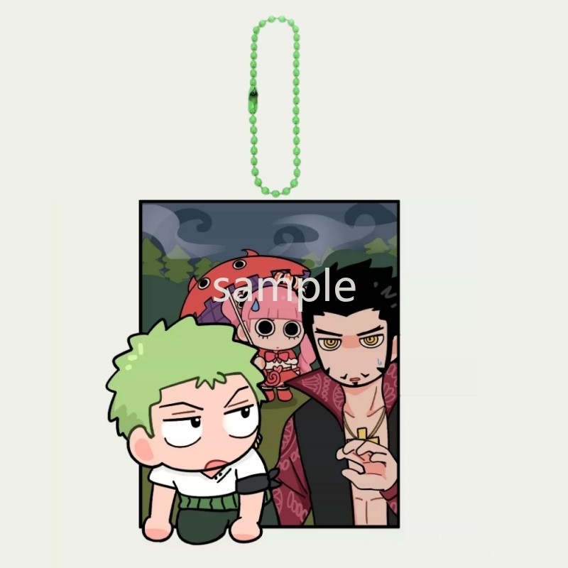 One Piece Anime Móc Khóa Zoro Perona Mihawk Acrylic Móc Chìa Khóa Kawaii Móc Khóa Túi Mặt Dây Chuyền
