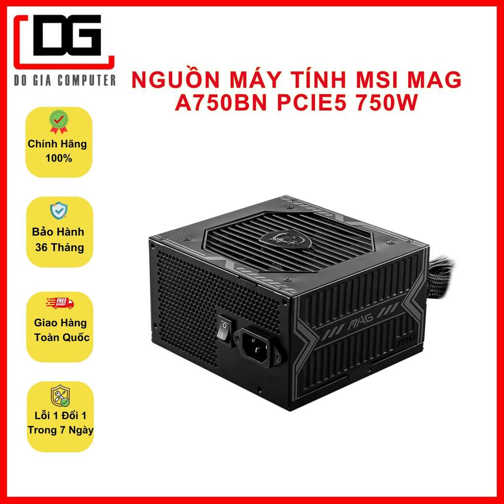 Nguồn máy tính MSI MAG A750BN PCIE5 750W 80 Plus Bronze, MAG A750BN, PCIE5
