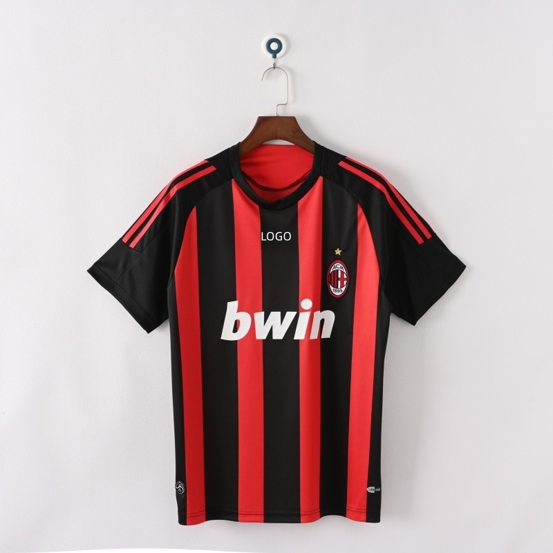 2008 / 09 A.C.Milan Home Retro Edition Áo bóng đá và áo sơ mi cho S-2XL