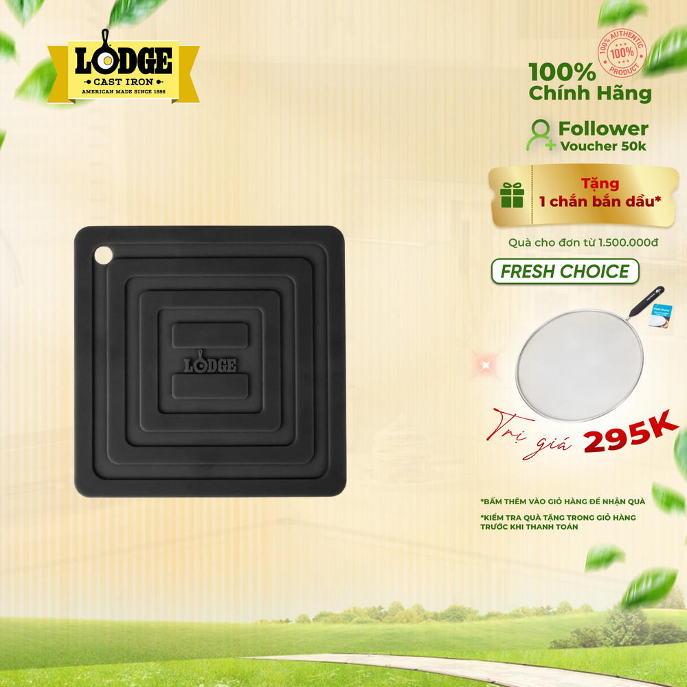 Lodge - Nhắc nồi silicone màu đen