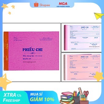 [MUA SỈ GIẢM 10%] Phiếu chi, thu (2 liên) = 40 bộ/ 1 cuốn