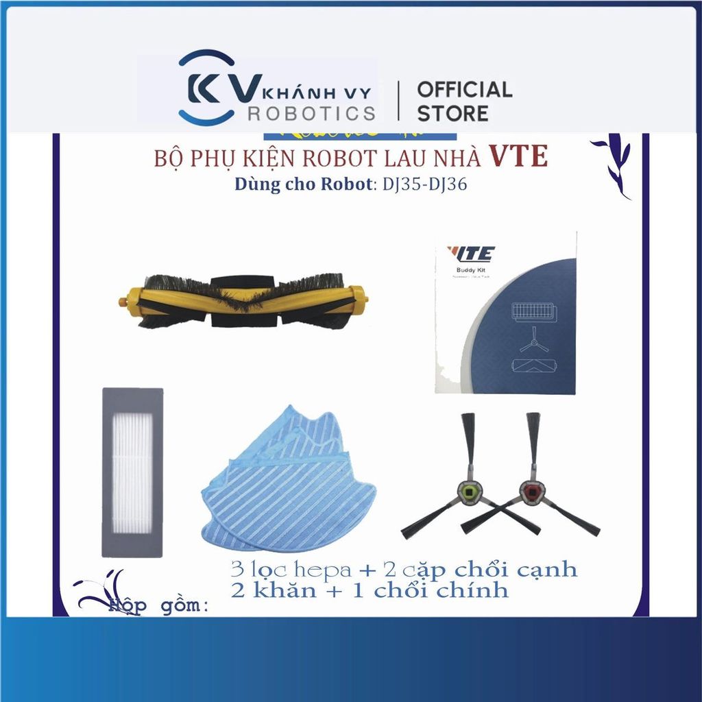 Bộ Phụ Kiện Thay Thế CHÍNH HÃNG VTE Cho Robot Hút Bụi DJ35-DJ36