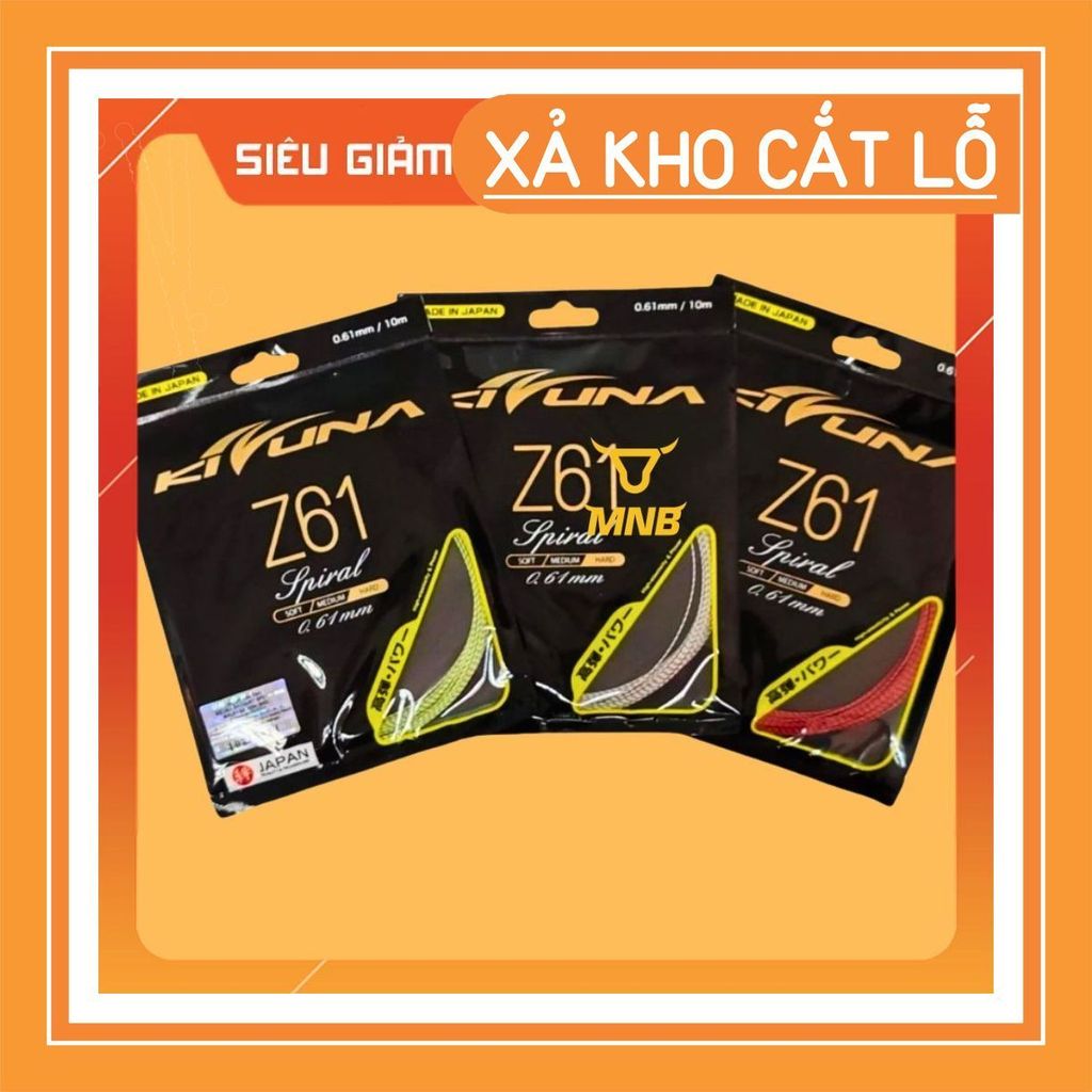 Dây Cước, Lưới Căng, Đan Vợt Kizuna Z61 Đủ Màu. Made in JAPAN. Hàng Chính Hãng. Bg65, bg65ti, 66utim