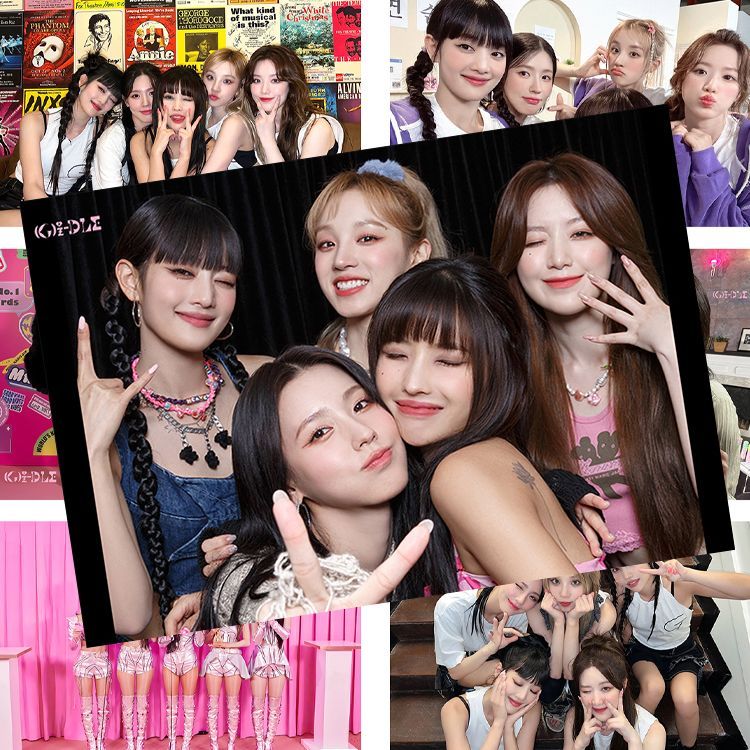 Gidle Poster Ye Shuhuatian Xiaojuan Minnie Zhao Meiyeon Song Yuqi Phòng Ngoại Vi Ký Túc Xá Dán Tường