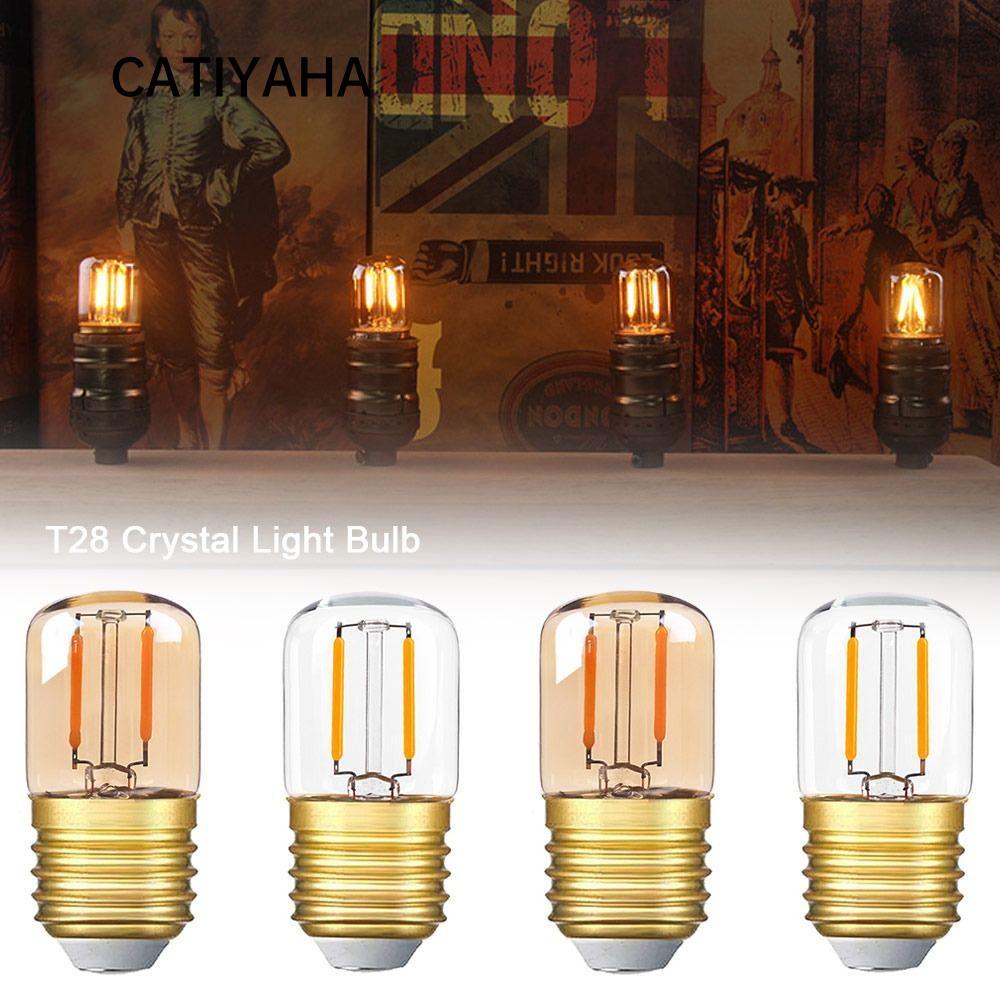 Bóng đèn LED CATIYAHA, Bóng đèn pha lê E26 E27 T28 màu trắng ấm, Đèn chùm gia đình Đèn chùm sợi đốt 