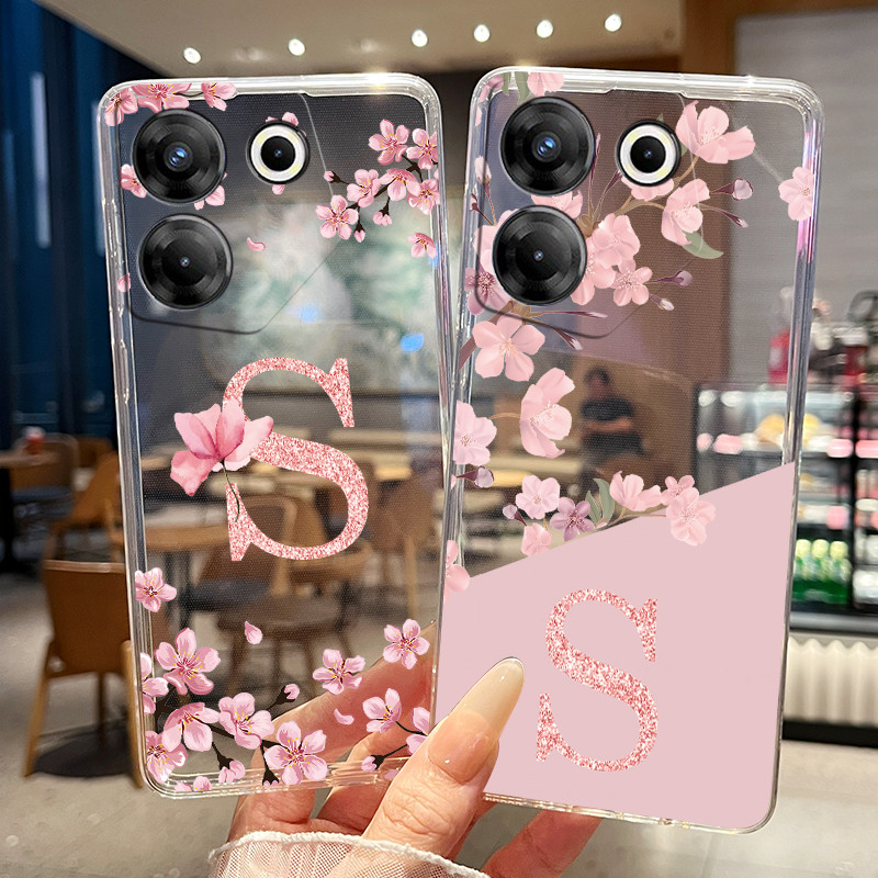 Ốp Điện Thoại Cho Tecno Camon 20 Pro 5G CK8n 20s Pro 5G CK8nB Ốp Lưng Hoa Xinh Đẹp Trong Suốt Mỏng S