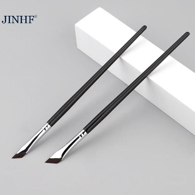 JINHF Nâng cấp Blade Eyeliner Brush Ultra Thin Fine Angle Flat Eyebrow Brush Under Eyes Place Makeup