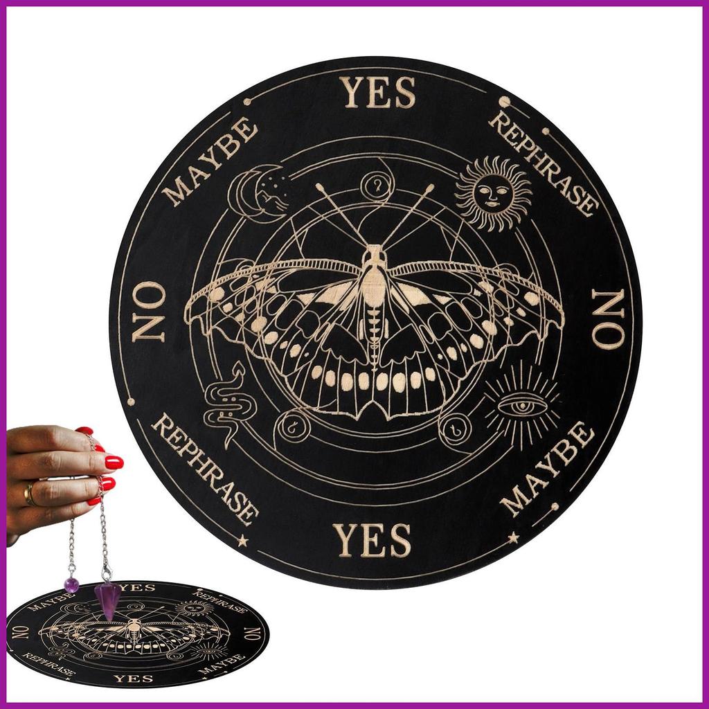 Bói Toán Ban Dowsing Quyết Định Máy Planchette Trang Trí Tin Nhắn Bảng Gỗ Ouija Board Game Fortune z