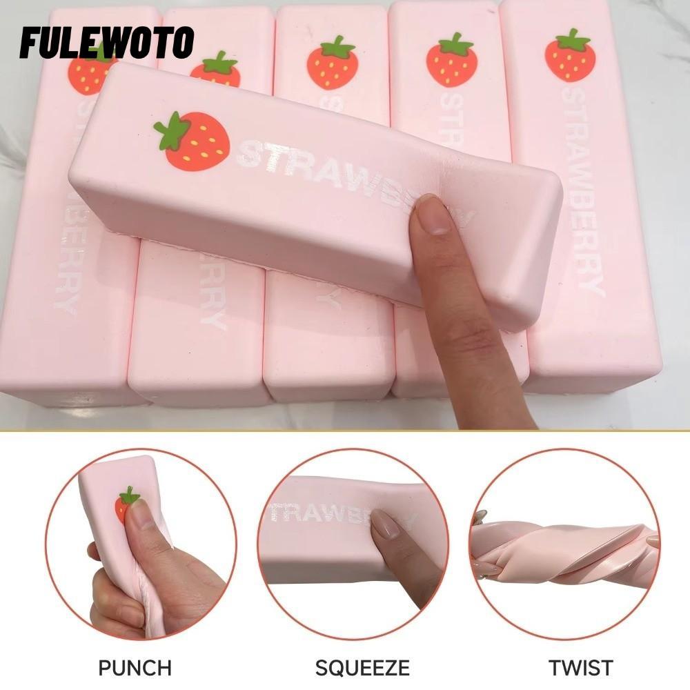 Đồ chơi bóp bơ FILEWOTO, Fidget Bóp bóng căng thẳng có khả năng phục hồi chậm, Thư giãn tay Gậy dâu 