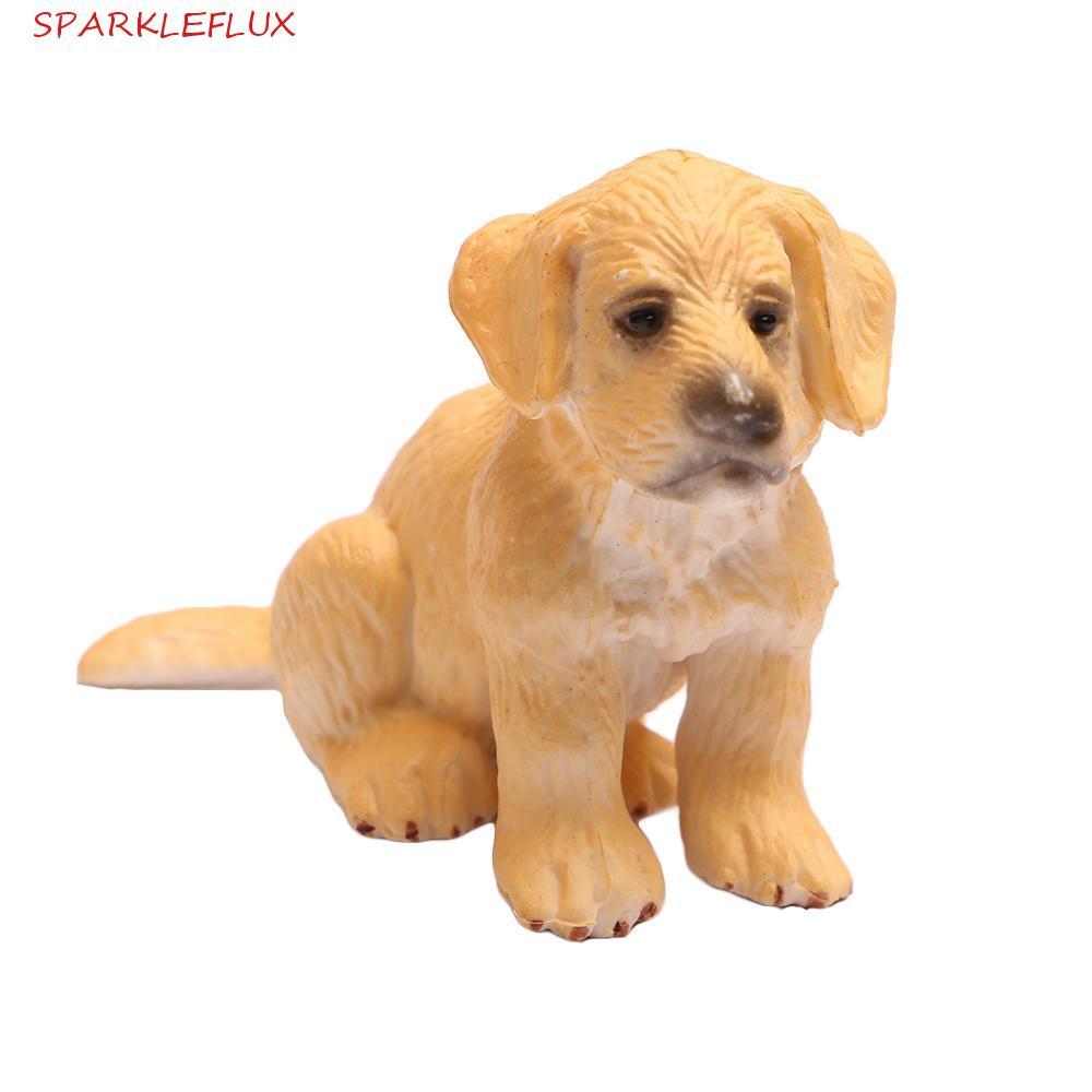 SPARKLEFLUX Mô Hình Động Vật Trẻ Em Đồ Chơi Mô Phỏng Mini Chó Phụ Kiện Trang Trại Pug Chó Tượng Nhỏ