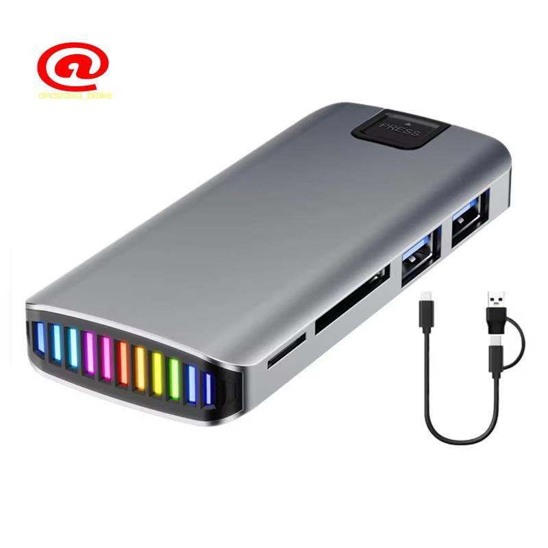 Đế mở rộng M.2 SSD Giao thức kép Vỏ ổ cứng 10Gbps NVMe / NGFF HUB Vỏ ổ cứng gắn ngoài