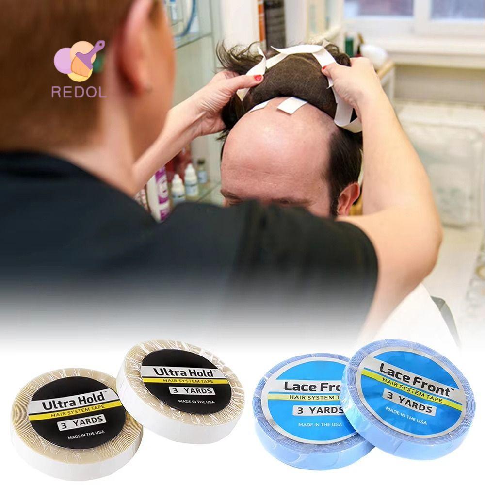 REPKG 1 Cuộn Băng Tóc Giả, Ultra Hold Keo Ren Phía Trước Dính Chắc Chắn, Hai Mặt 3Yards 8 / 10 / 12.