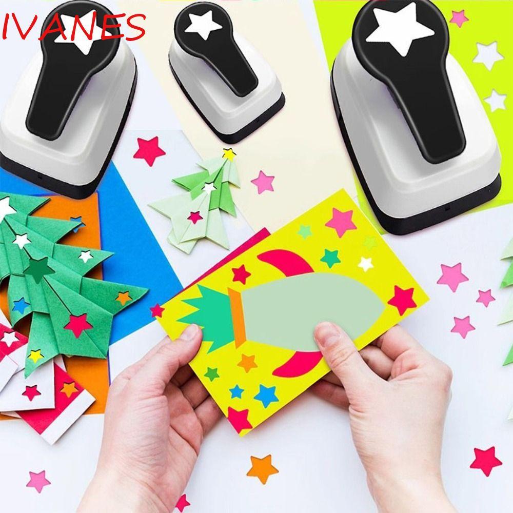 IVANES Craft Hole Puncher, Paper Card Arts Crafts Scrapbooking Punches Maker, Bookmarks 9 / 16 / 25m