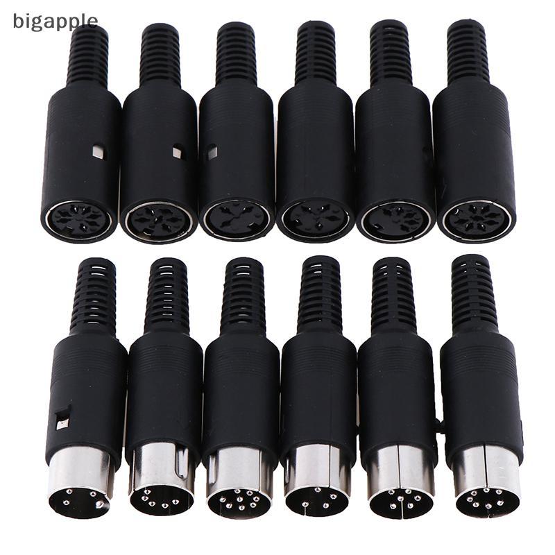 Bigapple DIN Plug Soet Connector 3 / 4 / 5 / 6 / 7 / 8 PIN Giá đỡ cáp khung gầm nam / nữ RDG