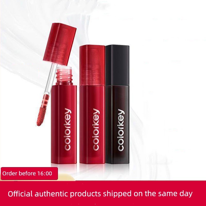 áo kiểu nữ áo kiểu nữ dễ thương Colorkey Kolaqi Lip Glaze Mini 1g Air Matte Matte Lipstick R608 Nhỏ 