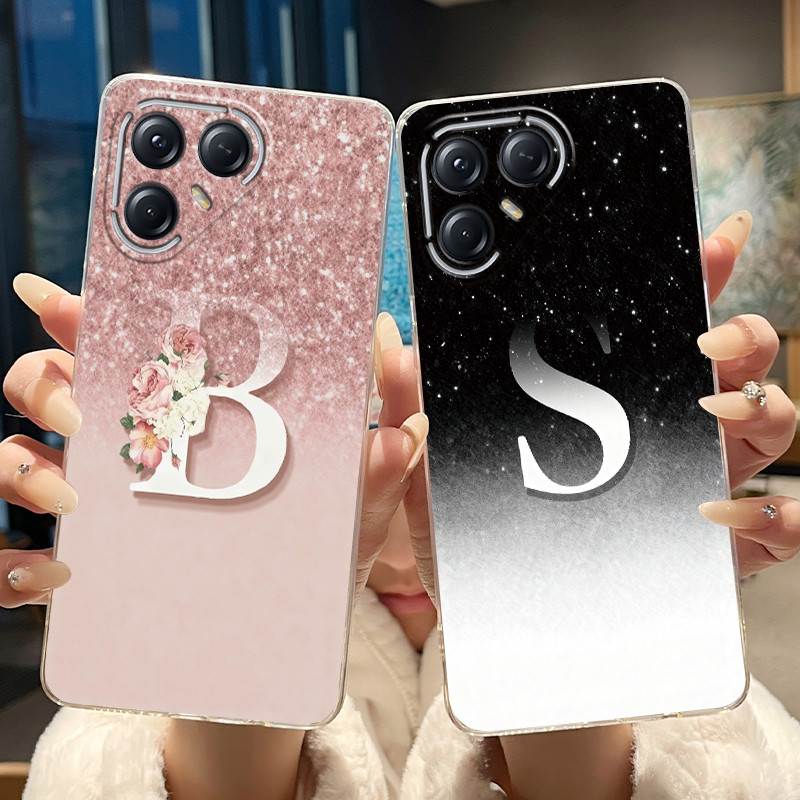 Ốp Lưng Cho Tecno Pova 7 Ultra 5G Vỏ Silicon Trong Suốt Sang Trọng Chữ Thanh Lịch Mềm TPU Ốp lưng Te