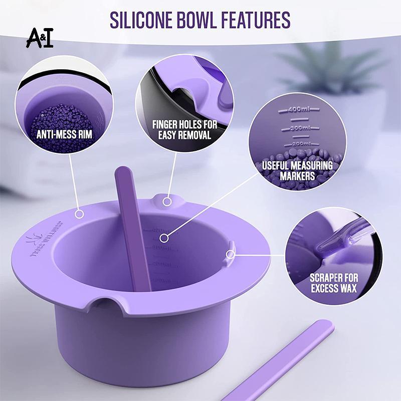 AI Wax Warmer Thiêning Bát Silicon Chịu Nhiệt Tẩy Lông Sáp Thay Thế Nồi Bát Tẩy Lông Có Thể Tái Sử D