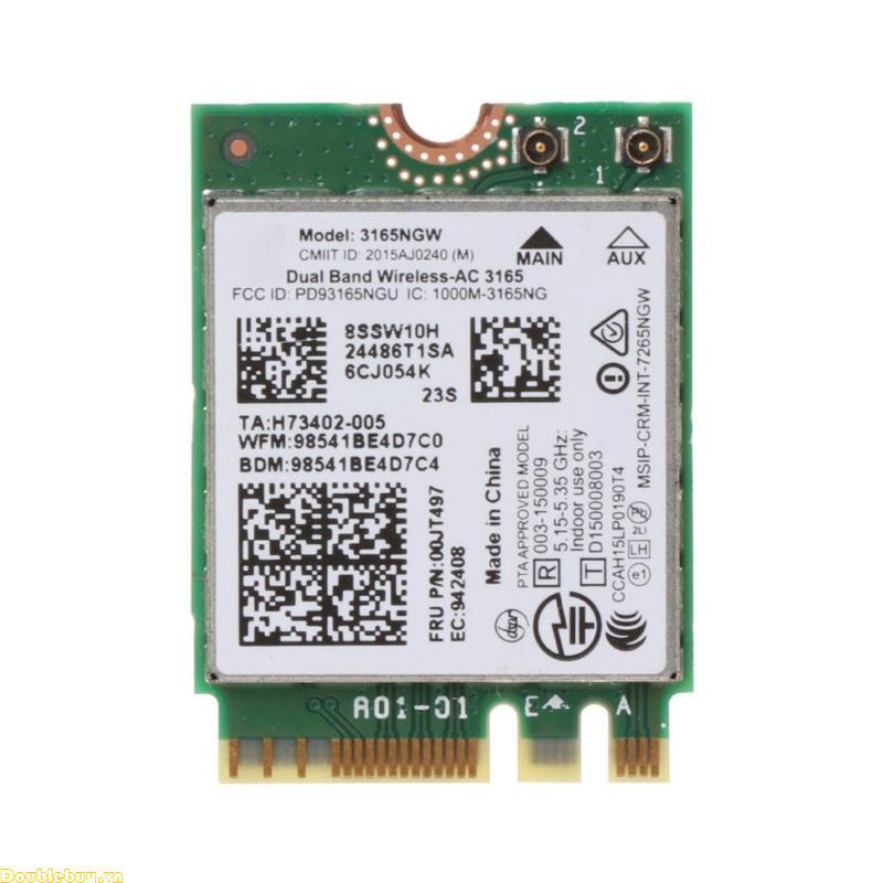 Doublebuy 3165NGW Dual Band Widless WiFi Card BT tương thích 4 0 Adapter 802 11ac