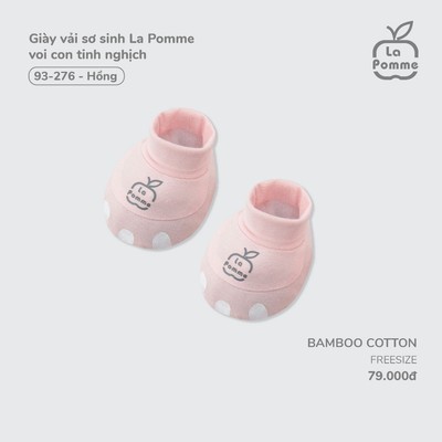 Giày vải sơ sinh La Pomme voi con tinh nghịch - Sợi Bamboo Cotton mềm mại, hỗ trợ kháng khuẩn – Bé trai/gái