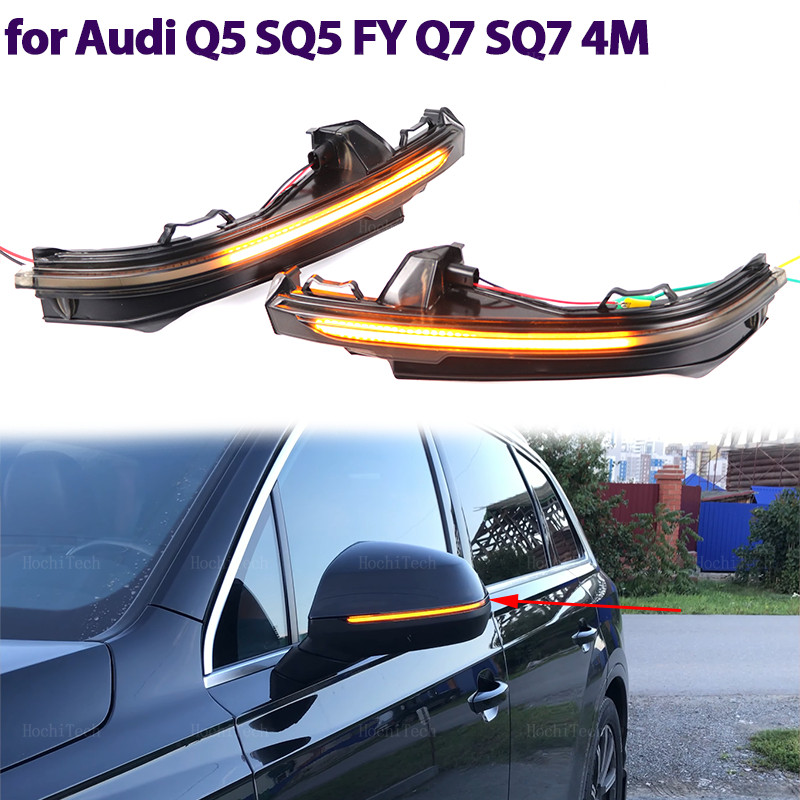 Đèn báo rẽ năng động Blinker Đèn báo bên gương LED nhấp nháy cho Audi Q5 SQ5 FY 2018-23, Q7 SQ7 4M 2