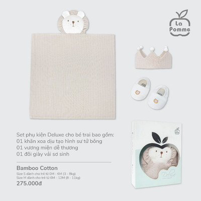 (MamanBébé chính hãng) Set phụ kiện La Pomme Deluxe Hello Lion