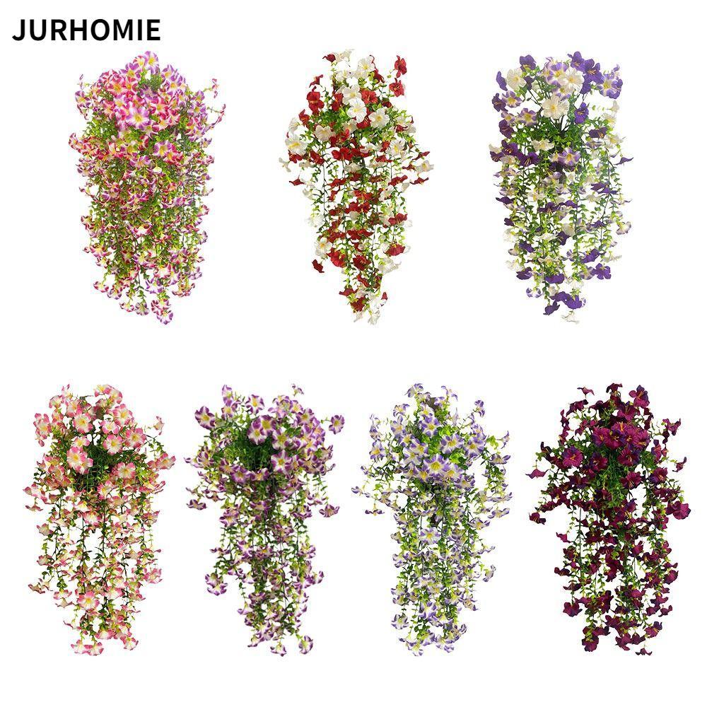 JURHOMIE Sống Động Như Thật Morning Glory Vine, Phụ Kiện Lá Xanh Morning Glory Hoa Nhân Tạo, Nhiều M