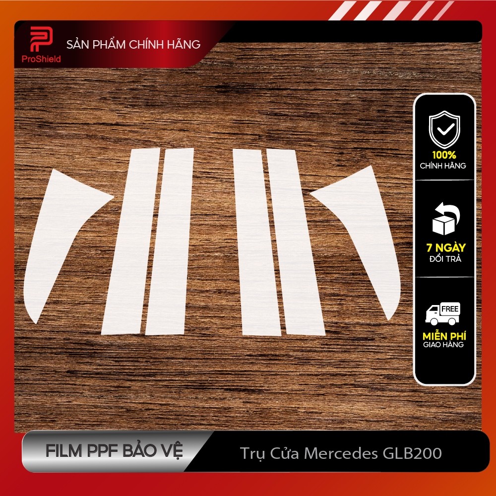 Mercedes GLB200: Bộ dán PPF Cao Cấp bảo vệ TRỤ CỬA - Chống xước, che mờ vết xước cũ. - Tặng dụng cụ 