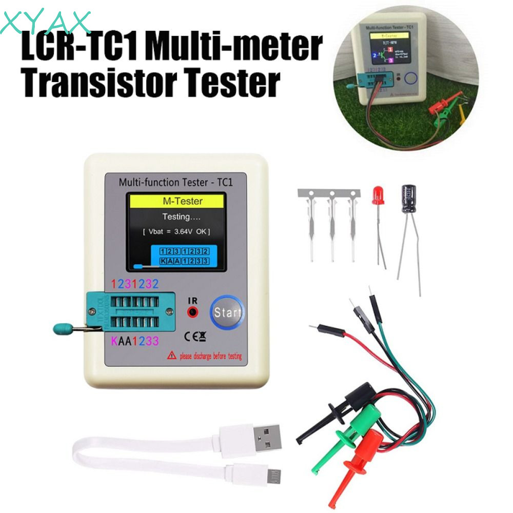 Máy kiểm tra Transistor nhiều mét XYAX MOSFET NPN PNP Triac MOS LCR-TC1 1.8 “TFT LCD Diode Triode Tụ