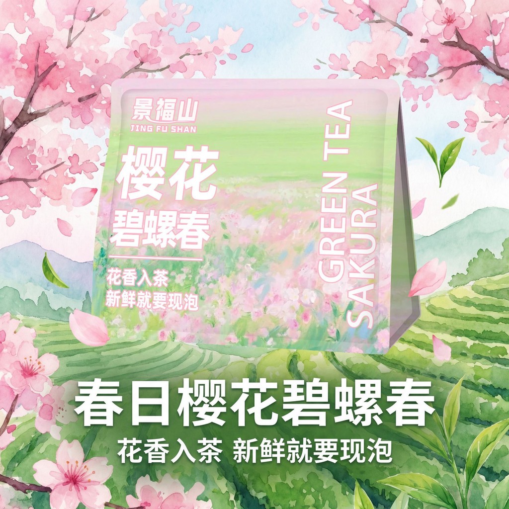 Jingfu Mountain Cherry Blossom Biluo Spring Cold Brew Guanshan Cherry Blossom Zhou Biluochun Trà mới