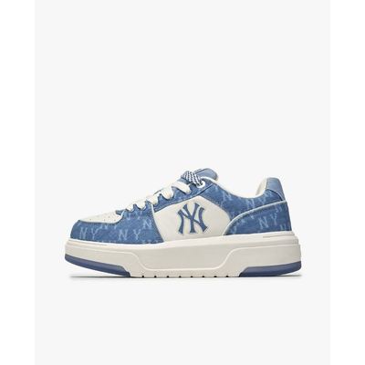 MLB - Giày sneakers unisex cổ thấp Chunky Liner Denim Monogram_3ASXM016N-50BLD