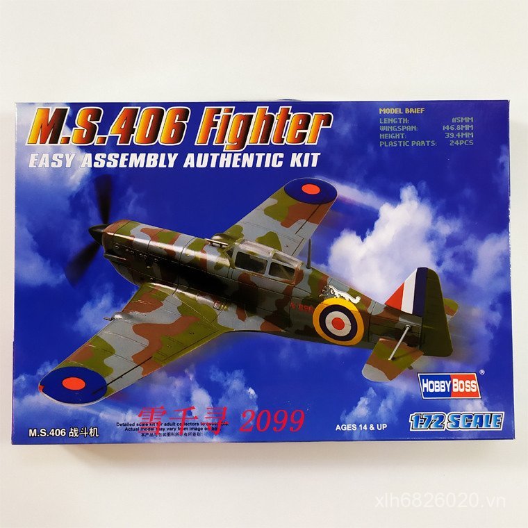 Pháp MS406 Fighter Trumpeter Model 1: 72 Model 1: 72 1 / 72 Trumpeter Nhựa I9SI