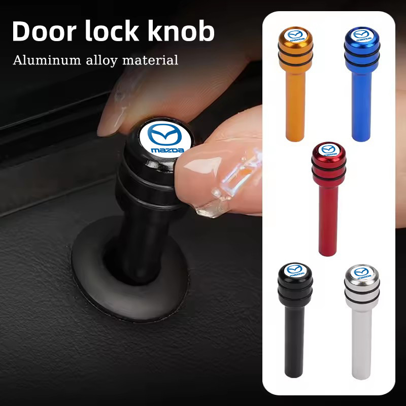 2 Cái / 4 Khóa Cửa Ô Tô Núm Chân Nắp Dành Cho Xe Mazda MS CX5 CX30 6 CX5 CX3 5 CX8 RX8 BT50 CX7 CX30