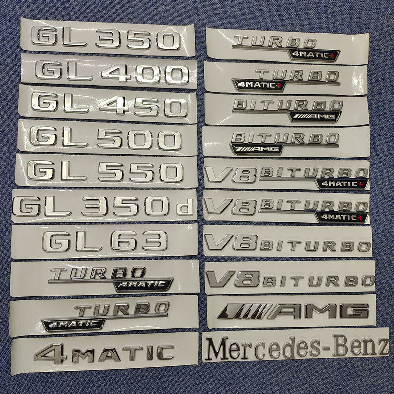 Thích hợp cho Mercedes-Benz GL350 GL450 GL500 GL550 GL63 4matic Logo Ô Tô Từ Logo Logo Phía Sau Đuôi