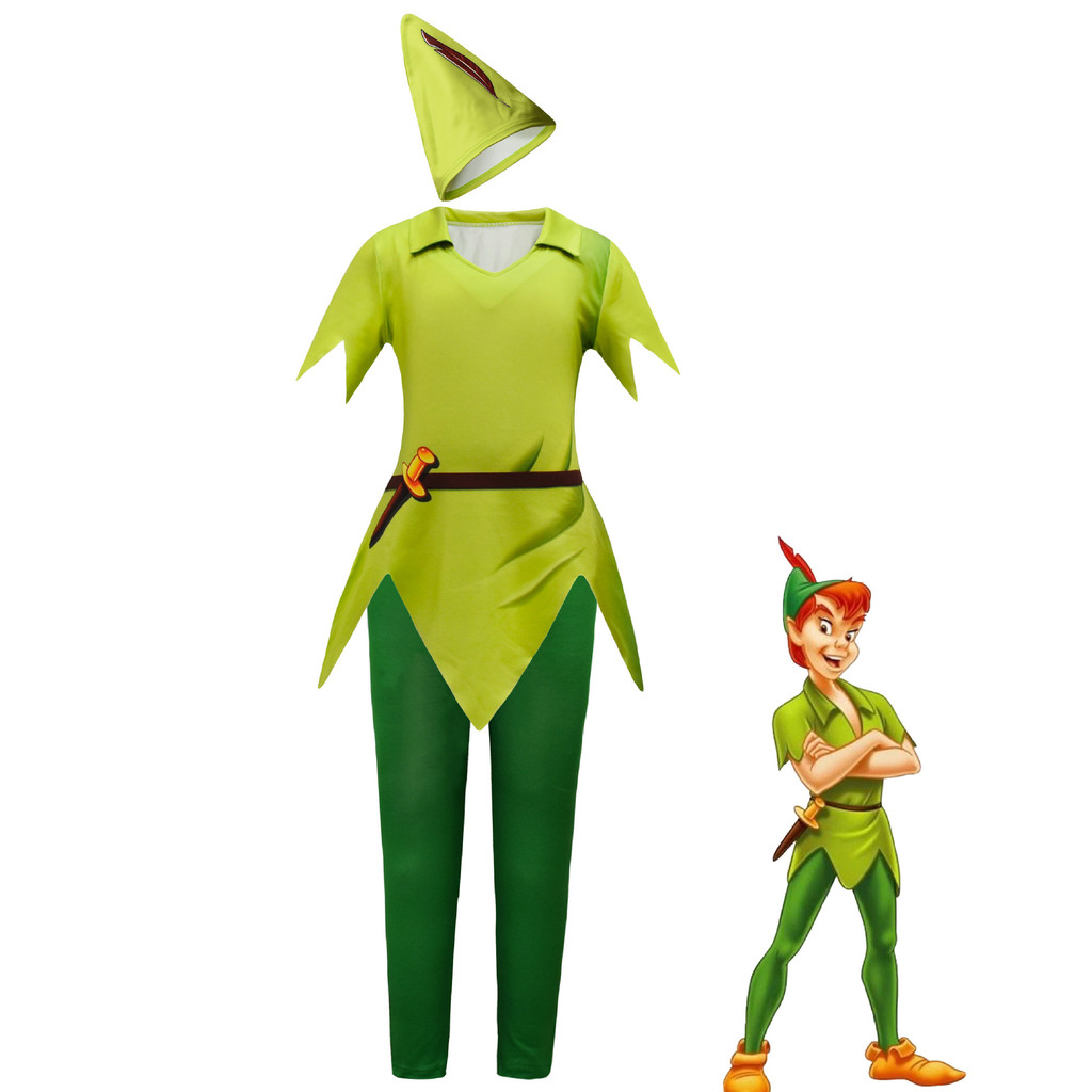 Halloween Peter Pan Trang Phục Halloween Giáng Sinh Trẻ Em Đảng Bé Trai Green Elf Peter Pan
