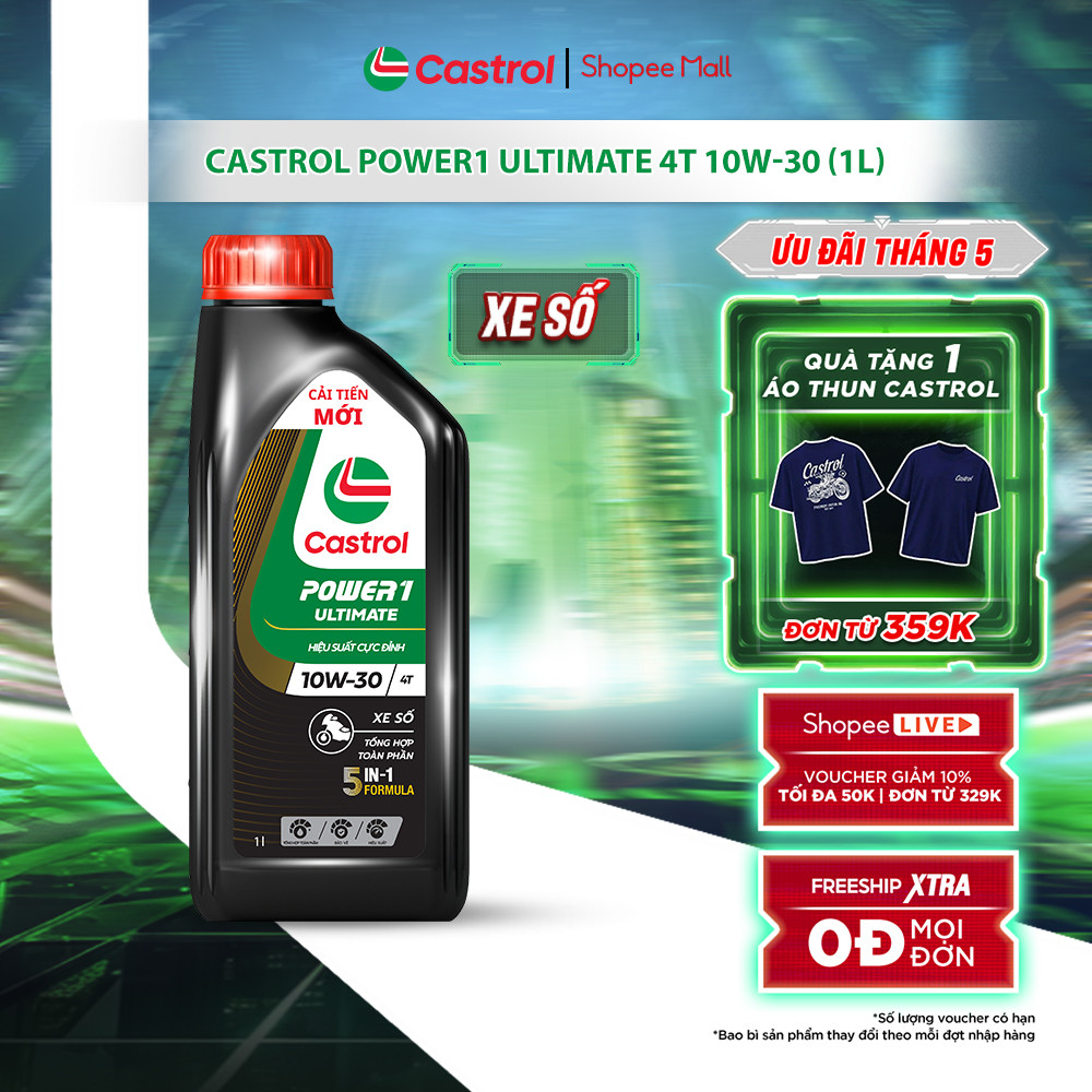 Dầu nhớt xe số Castrol POWER1 ULTIMATE 4T 10W-30 (1L)