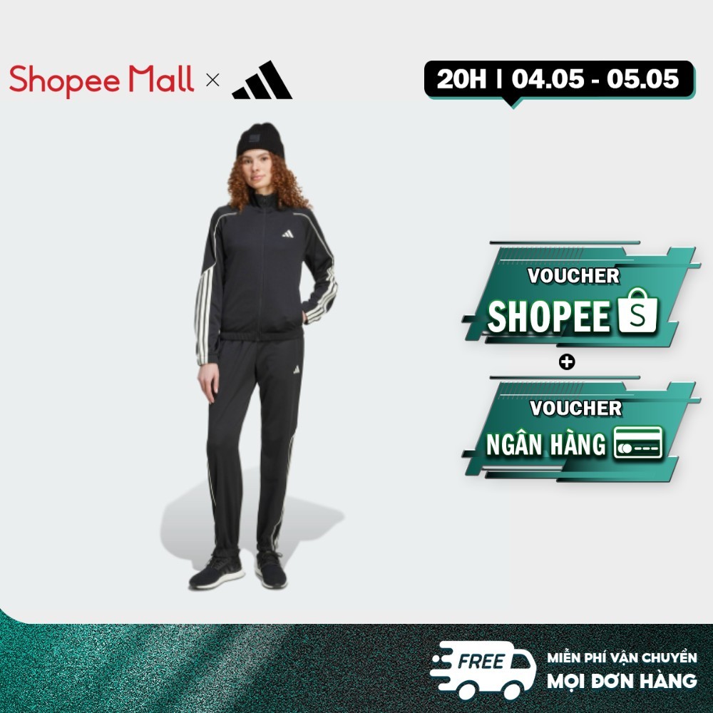 adidas Phong cách sống & Quần vợt BỘ TRACKSUIT 3 GẠCH STADIUM Nữ Đen JX0471