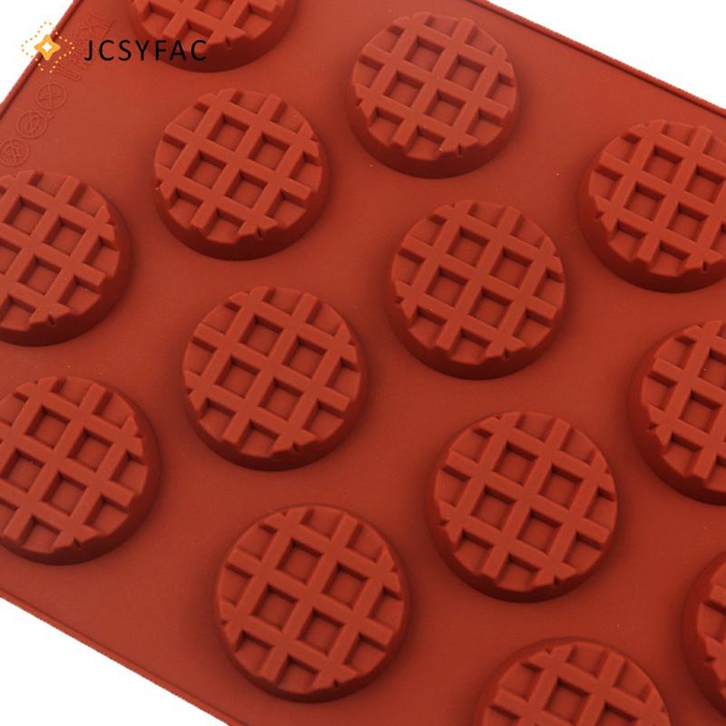 JCSYFAC Waffle Khuôn Silicon DIY Tròn Waffle Làm Dụng Cụ Thực Tế Khuôn Socola Mới