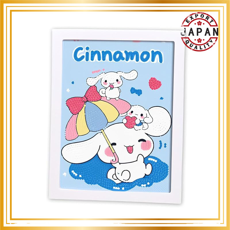 Sanrio Diamond Art Kit - DIY Diamond Painting with Frame, Beaded Craft Project, 15x20cm / 17x23cm, V