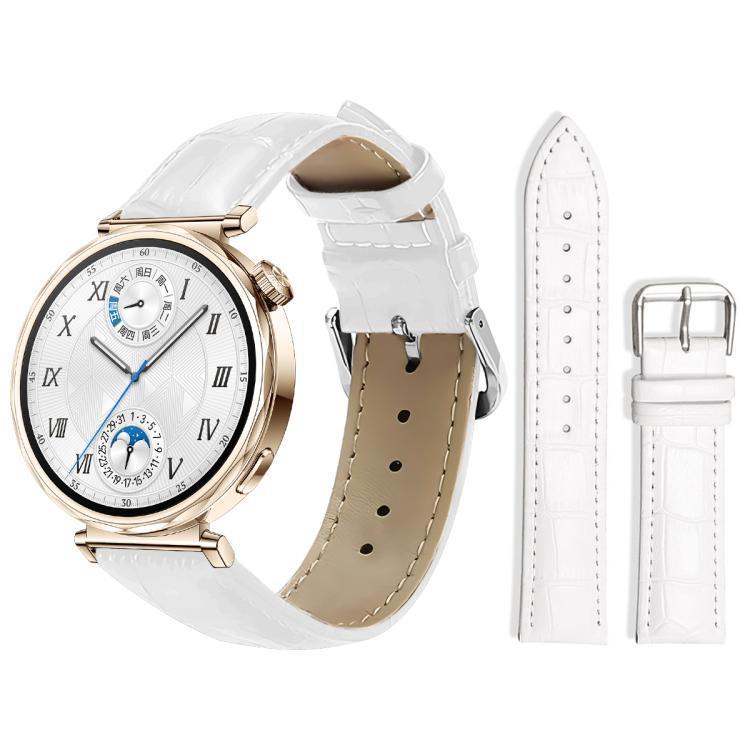 Để giao hàng xDfind Kết cấu tre Pin Khóa dây da 18mm cho Huawei GT5 / GT4 41mm / OPPO Watch X2 Mini 