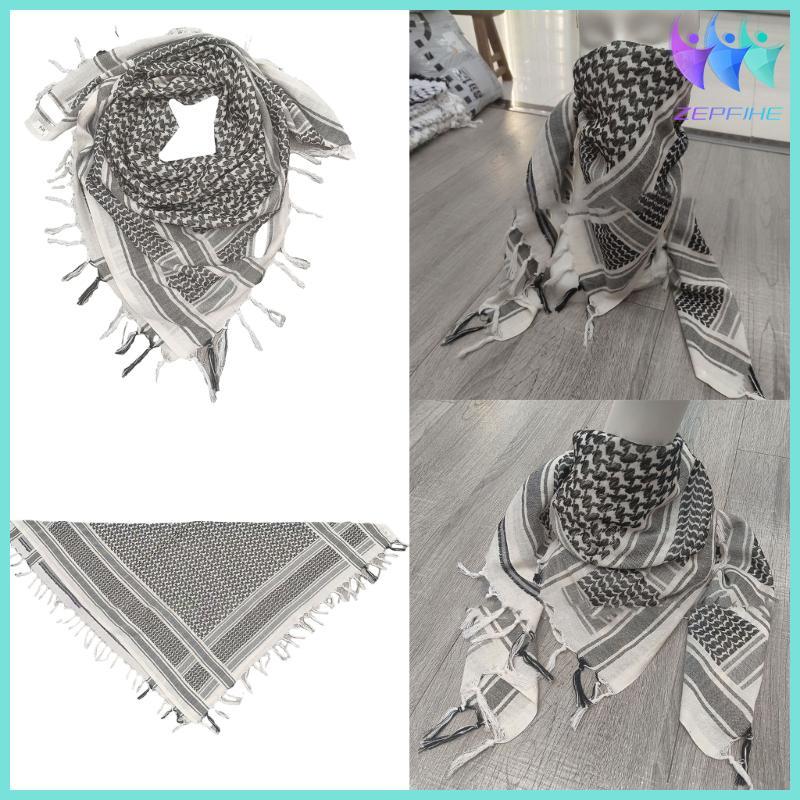 Nio Shemagh Chiến Thuật Sa Mạc Khăn Cotton Keffiyeh Khăn Quấn Cho Nam Nữ Đầu Sa Mạc Cổ Khăn 43Inch
