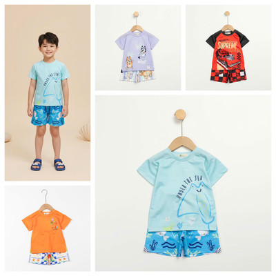 Set đồ bơi trẻ em LITIBABY, đồ bơi mùa hè 2 mảnh, bé trai từ 11kg - 30kg