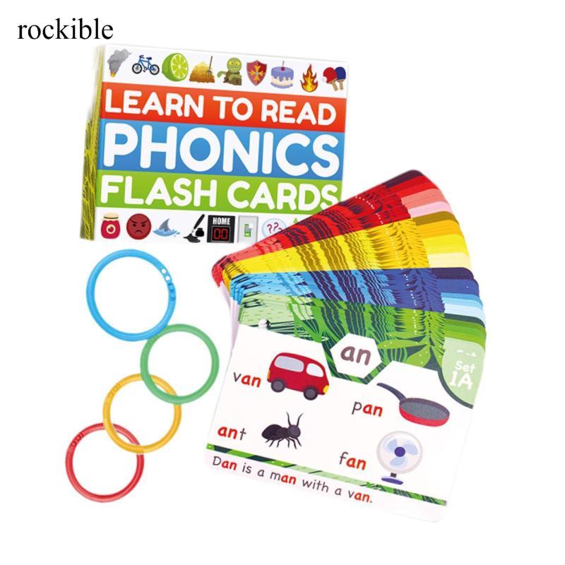 Phonics Flashcards Đồ dùng học tập Thẻ Flash cho mẫu giáo
