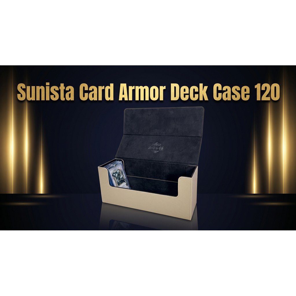 Sunista Card Armor Deck Case for 120 Cards - Easy Side-In Trading Card Case for Pokémon, One Piece, 