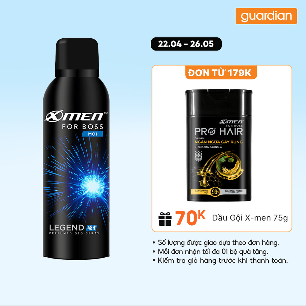 Xịt Khử Mùi X-Men For Boss 150ml