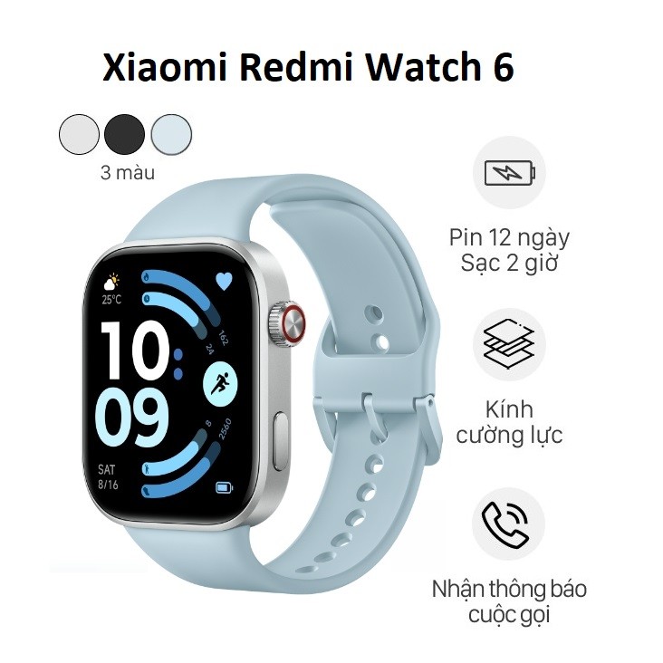 Đồng Hồ Thông Minh Redmi Watch 6 chính hãng - Bản Tiếng Việt - Bảo Hành 12 Tháng | BigBuy360 - bigbuy360.vn