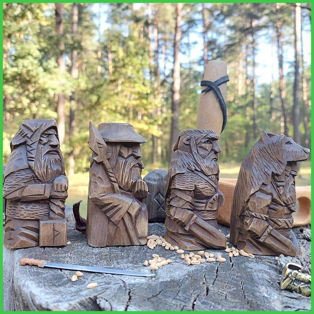 Barbarian Viking Tượng Nhựa Bắc Âu Tượng Viking Odin Bắc Âu Paga Tượng Barbarian Viking Tượng cho Sâ